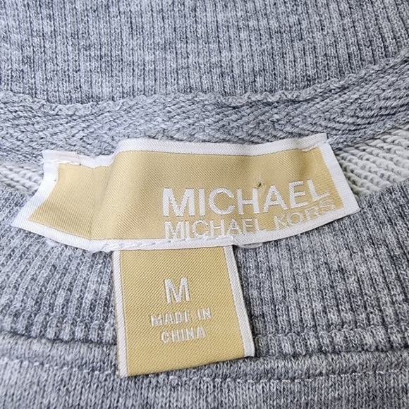 Michael Kors Silver Mirrored Polka Dot Sweatshirt Size M - Picture 7 of 9